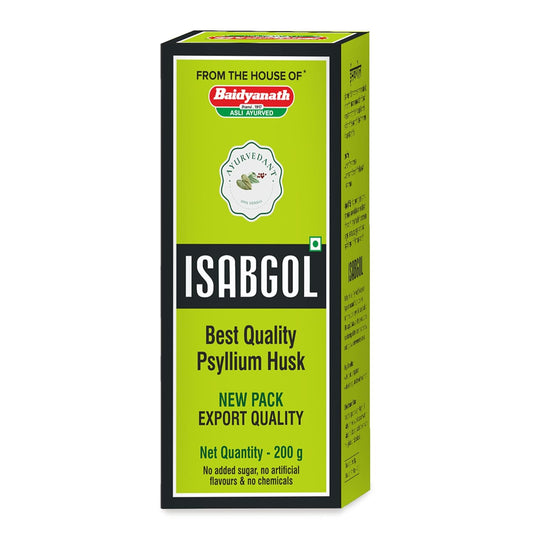Baidyanath Ayurvedant Isabgol/Psyllium Husk Powder - 200 Gm | Effectively Relieves Constipation | Fibre Supplement For Digestion