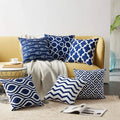 Aerohaven Satin 150TC Cushion Covers Set of 6 Piece Blue Colour