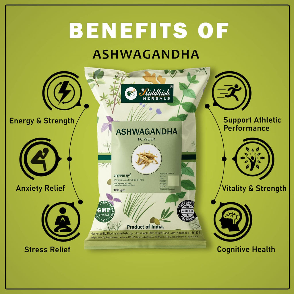Riddhish Herbals Ashwagandha Powder Pack of 3 - 100 gms