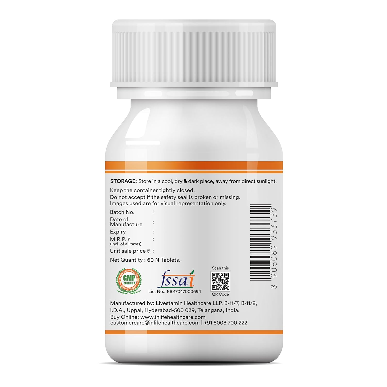 INLIFE Curcumin Tablets with Piperine | 95% Curcuminoids with Curcuma Longa Root Powder | Antioxidant & Anti-inflammatory | Turmeric & Ginger Extract, 1605mg - 60 Tablets (Pack of 1)