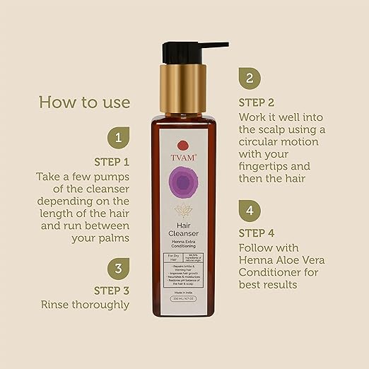 TVAM Restorative Henna Extra Conditioning Hair Cleanser - 200 ml