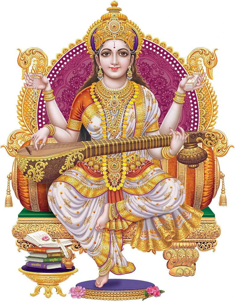 Rangoli White Glossy Vinyl Wall Sticker Premium Self-Adhesive Waterproof Parent-6 Design-5