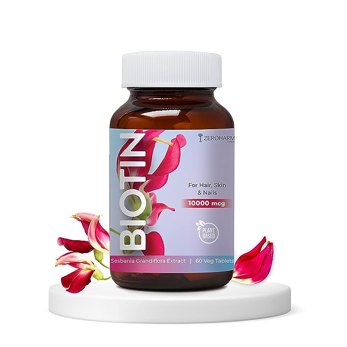 ZEROHARM Biotin for Hair & Skin & Nails - 60 tabs