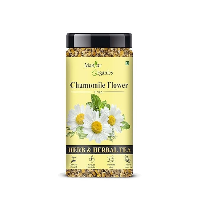 ManHar Organics Dried Chamomile Flower Jar