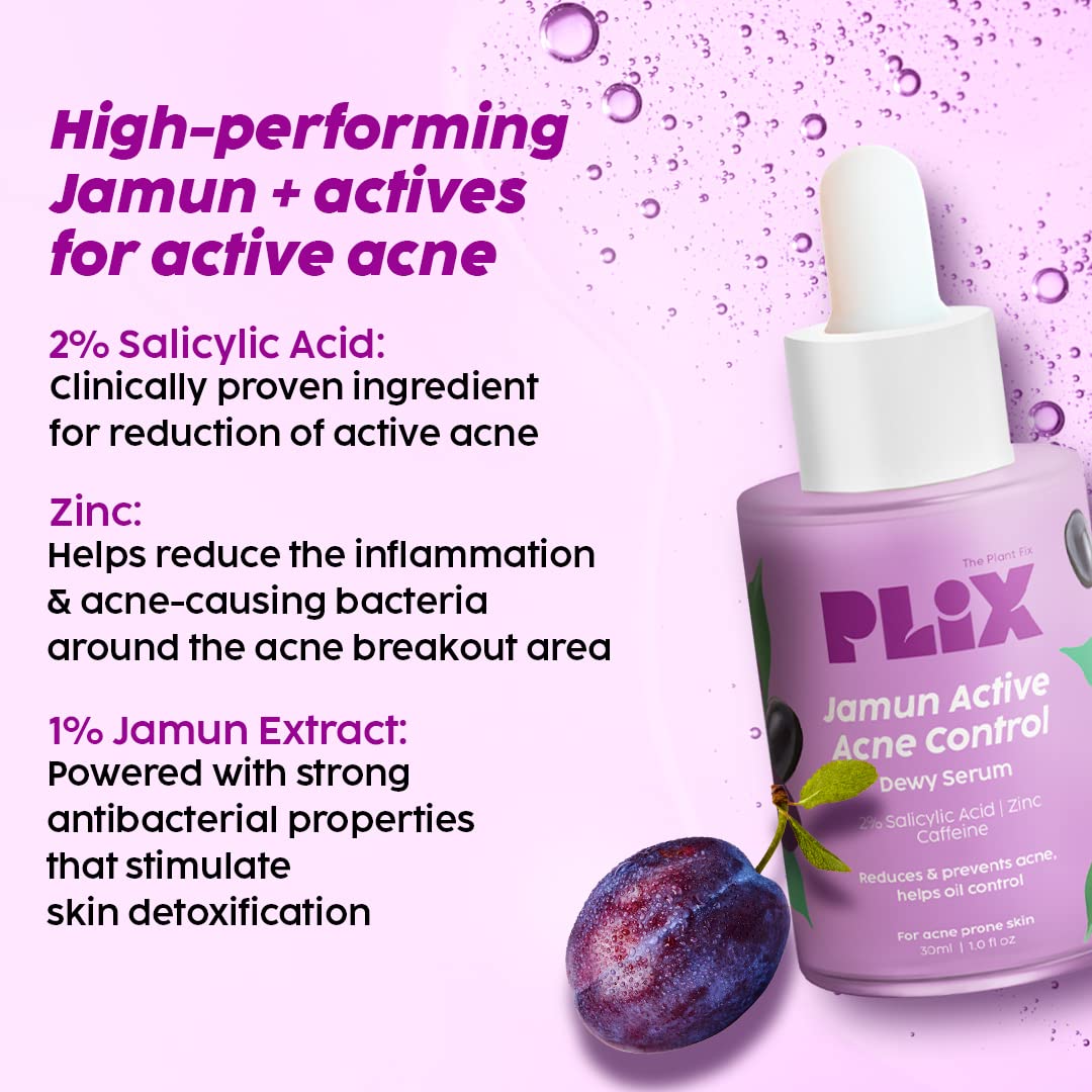 PLIX  Jamun Active Acne Control Dewy Serum- 30ml and Acne Fighter Combo