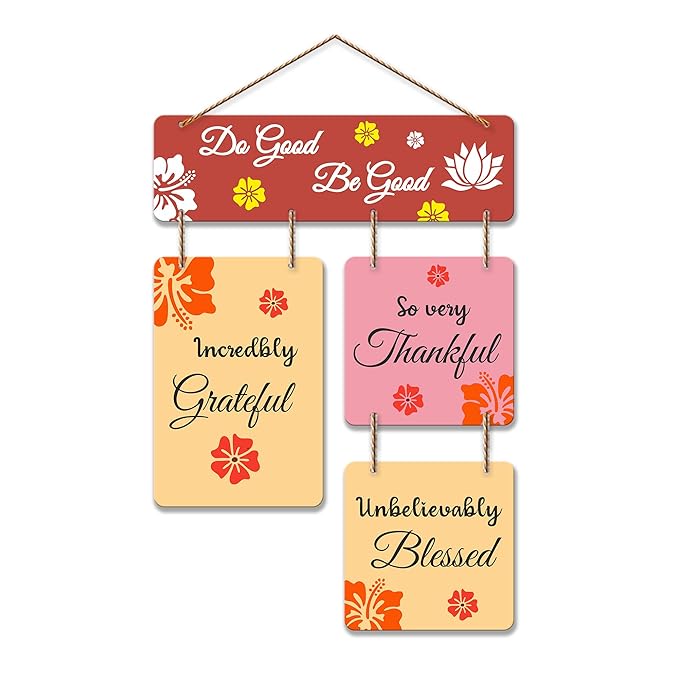 Artvibes Do Good Be Quotes Decorative Wood Wall Hanger for Home | Artworks Decoration | Modern Wooden Designer