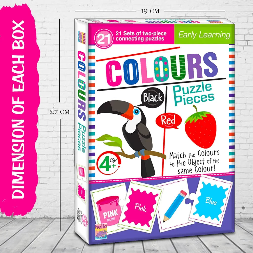 Hello Friend Colors Match Jigsaw Puzzle Connecting 2-Piece  for Kids, Children and Toddlers Early Learning Educational