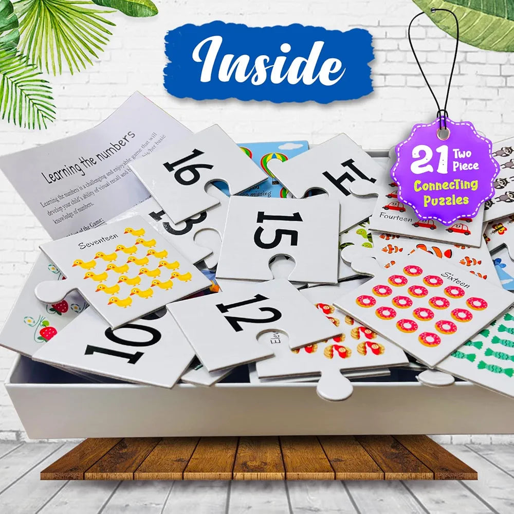 Hello Friend Numbers Jigsaw Puzzle Connecting 2-Piece  for Kids, Childrens and Toddlers – Early Learning Educational