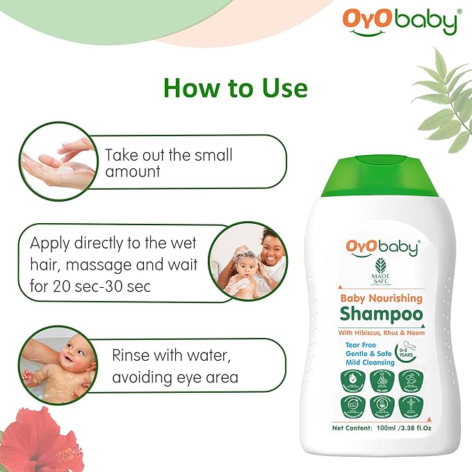 Oyo Baby Gentle Baby Shampoo with Hibiscus Khus & Neem - 200 ml