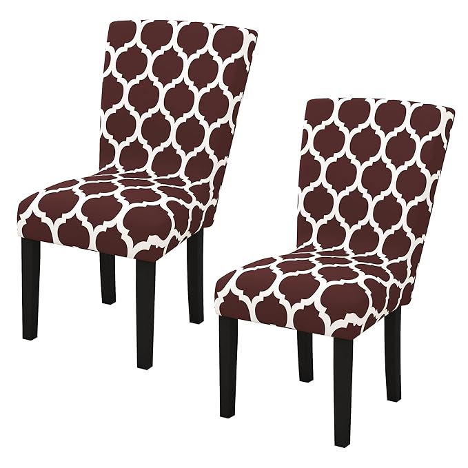 Story@Home Elastic Stretch Removable Washable Short Dining Chair Cover set of 1 Piece Colour Maroon