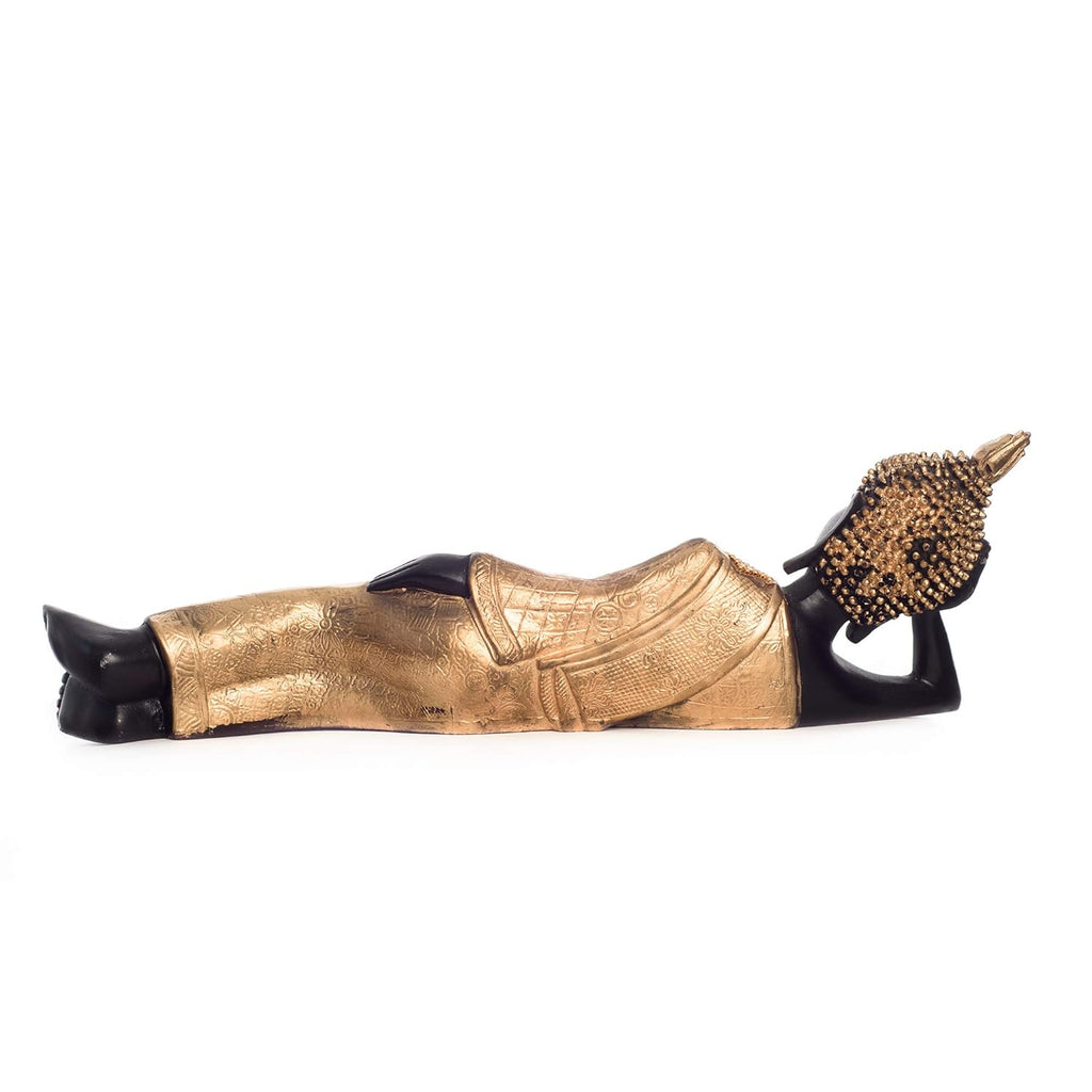 Ecraftindia Brass Decorative Thai Reclining Buddha Antique Showpiece