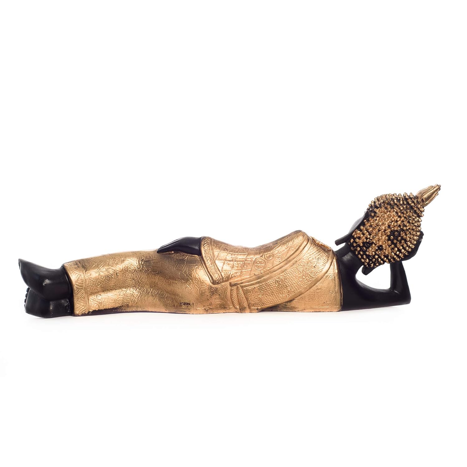 Ecraftindia Brass Decorative Thai Reclining Buddha Antique Showpiece