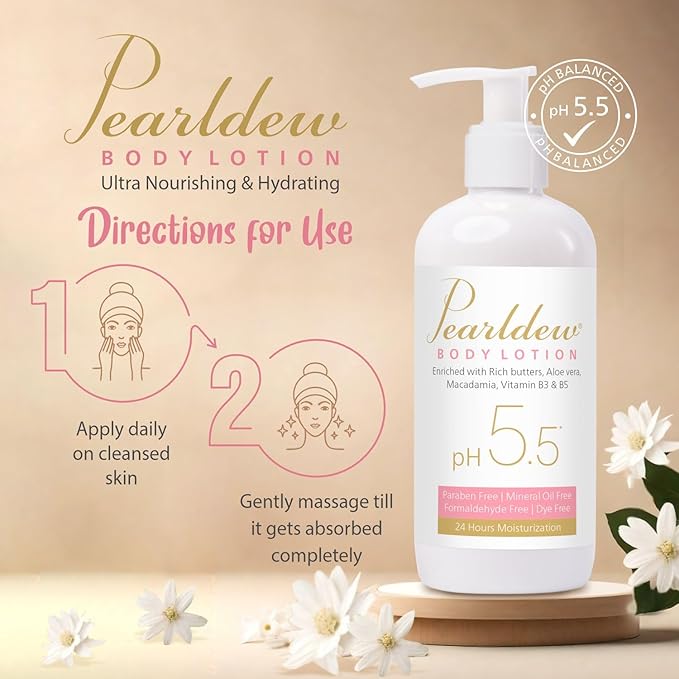 Pearldew Body Lotion - 300 ml | With Aloe, Avocado & Butters | pH 5.5 | Pack of 3