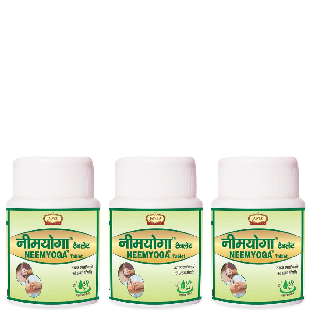 Jaived Ayurveda Neemyoga Tablets | Natural Neem Benefits for Skin and Immunity | 40 Tabs | Pack of 3