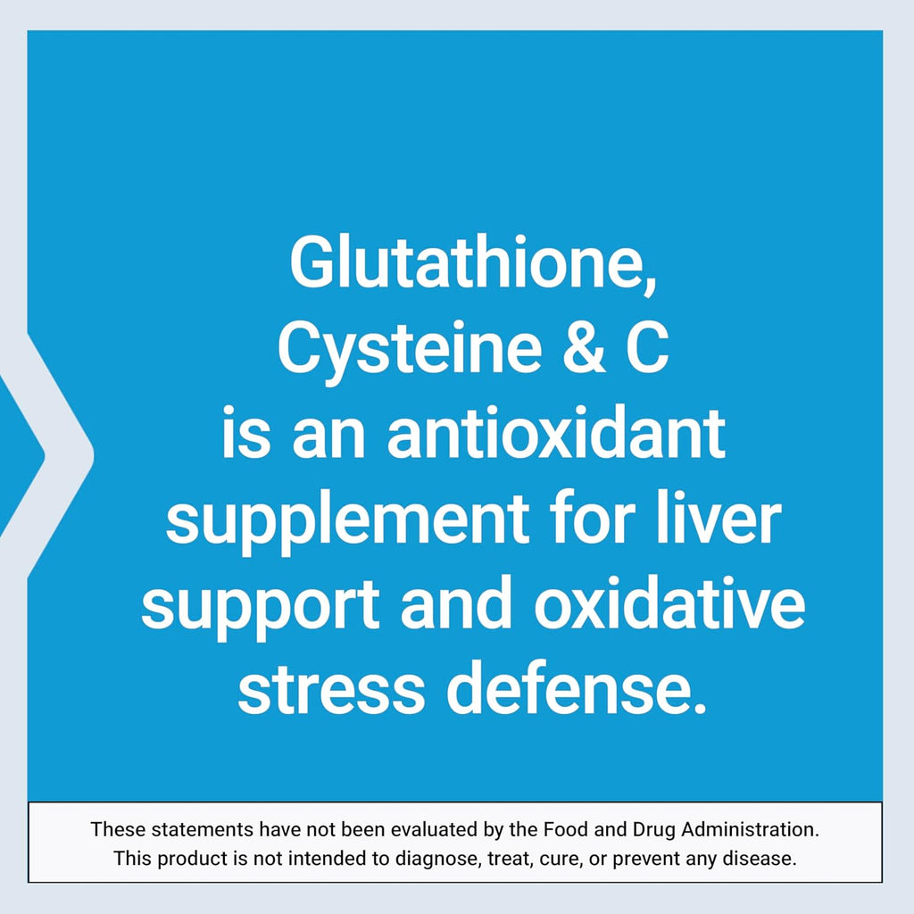 Life Extension Glutathione, Cysteine & C, 500 mg of Vitamin C, Powerful antioxidant Supplement to Support Liver Health, Gluten-Free, Non-GMO, 100 Capsules