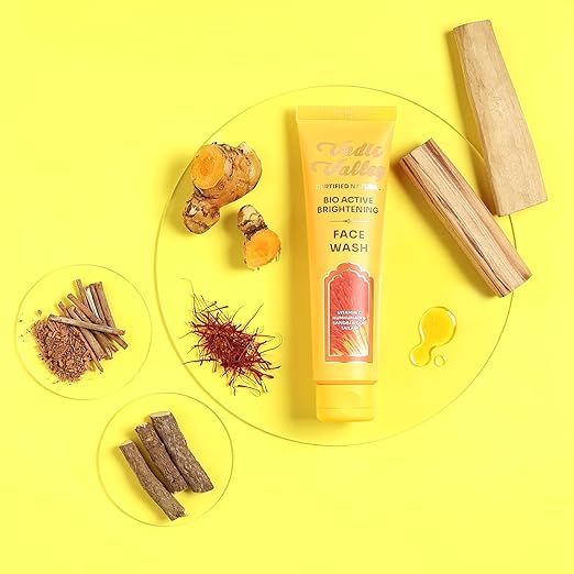 Vedic Valley Face Wash Bio Brightening With Kumkumadi Oil & Yogurt Protein - 100 gms