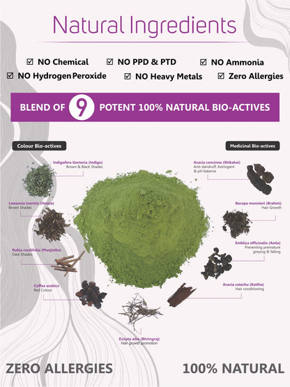 Vegetal Bio Hair Colour - Soft Black - 50 gms