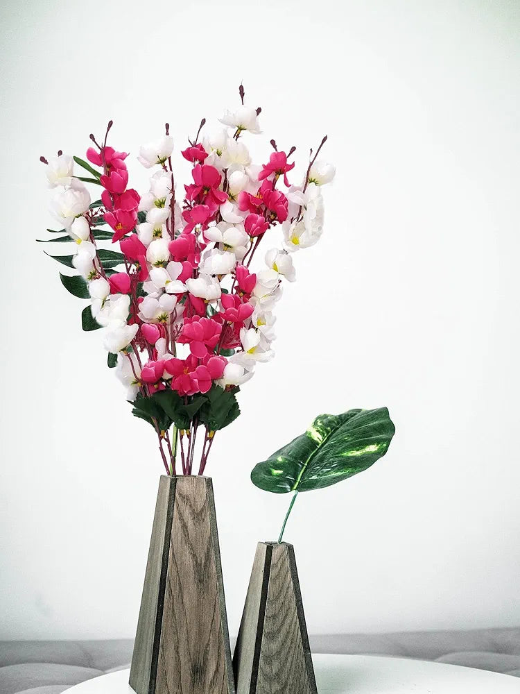 Artificial Flowers Bunch Cherry Blossom Ideal for vase Without vase White Mix 55 cm Height Fabric