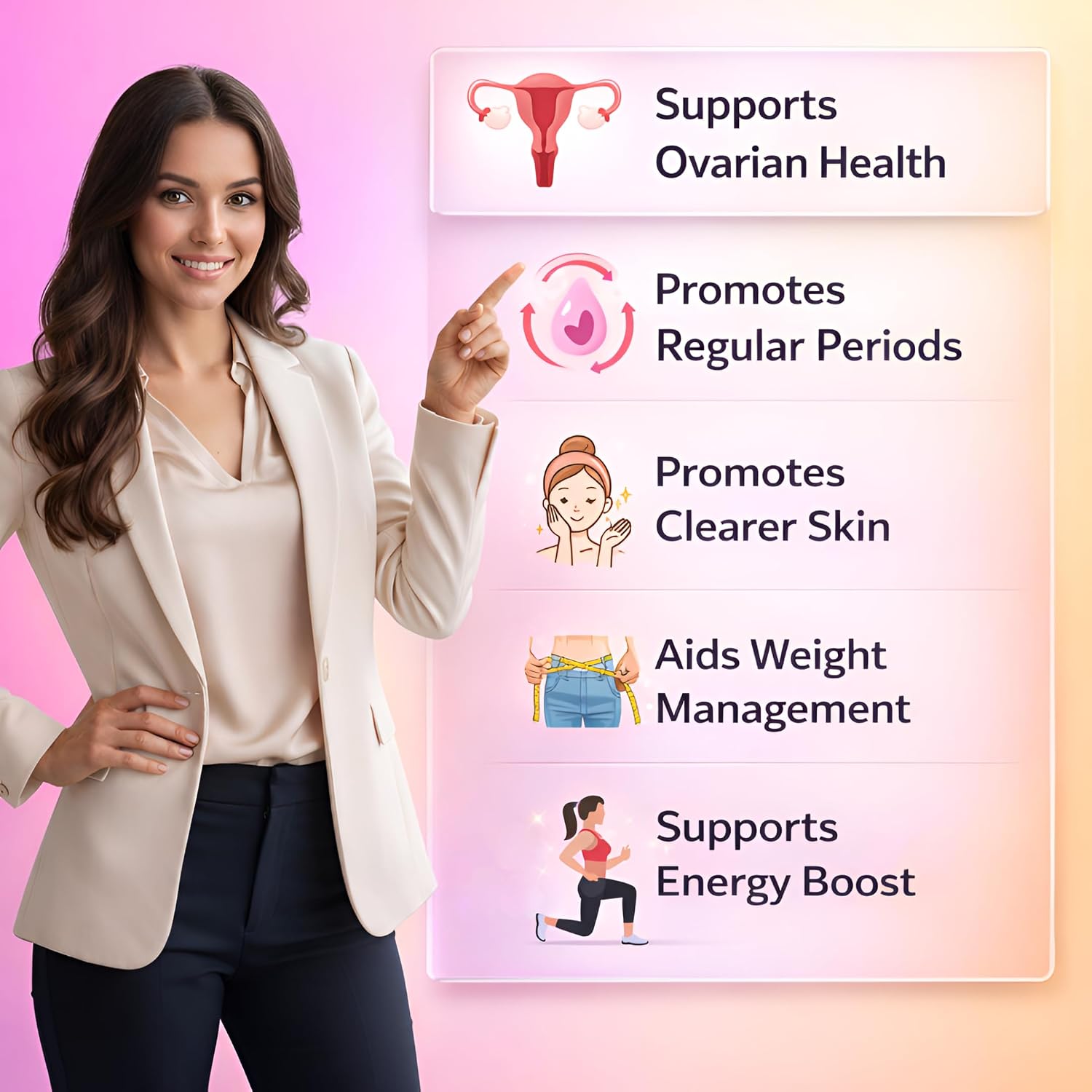 Suplee PCOS Balance Supplement for Women | Myo Inositol & D-Chiro Inositol (40:1 Ratio) | With Zinc, Vit D3, Folate & Chromium | Supports Hormonal Balance | Strawberry Flavor (20 Effervescent Tablets)