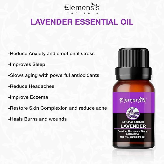 Elemensis Naturals Lavender Essential Oil - 15 ml