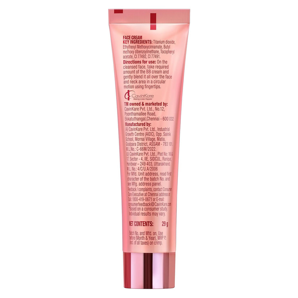 Spinz BB Cream | Instant Glow, Even Skin Tone & Natural Coverage | Lightweight, Non-Sticky Mousse Formula | With Vitamin E and Double Sunscreen Protection (29g)