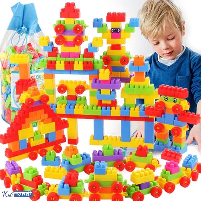 Kids Mandi 88 Pcs Building Blocks Interlocking Blocks Play Blocks