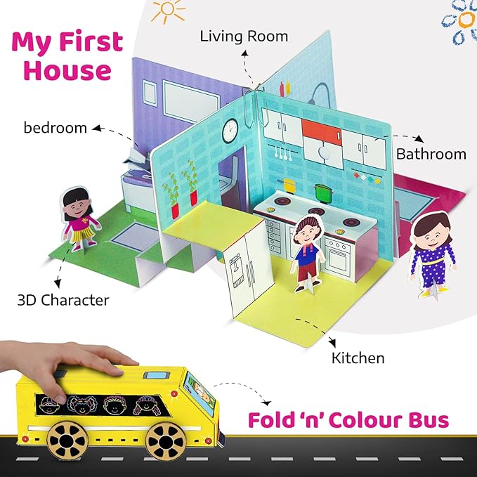 Smartivity 20In1 Art And Craft Studio Activity Kit Birthday Gift For 5,6,7,8,9 Year Old Girls&Boys Clay Stamp
