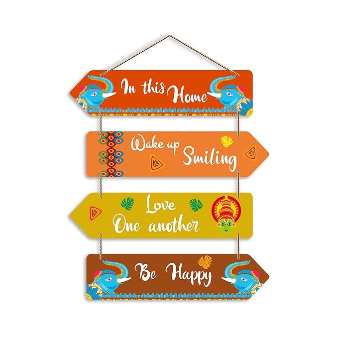 Artvibes Motivational Quotes Decorative Wall Art Mdf Wall Hanger for Living Room