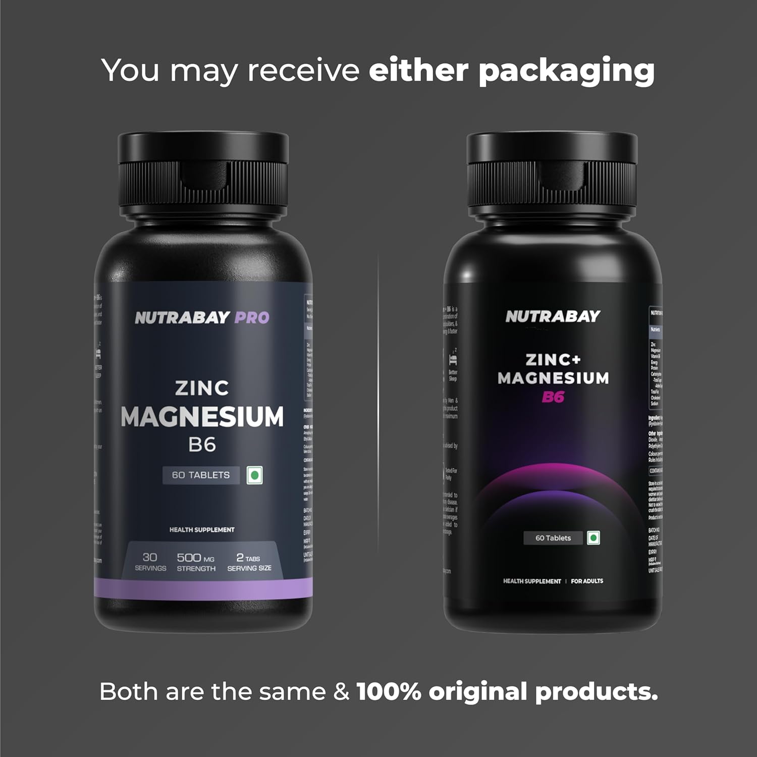 Nutrabay Pro Zinc Magnesium (ZMA) with 100% RDA Zinc, Magnesium Aspartate & Vitamin B6 â€“ Muscle Strength, Recovery, Better Sleep & Anxiety Relief â€“ 60 Veg Tablets | Tested for Purity