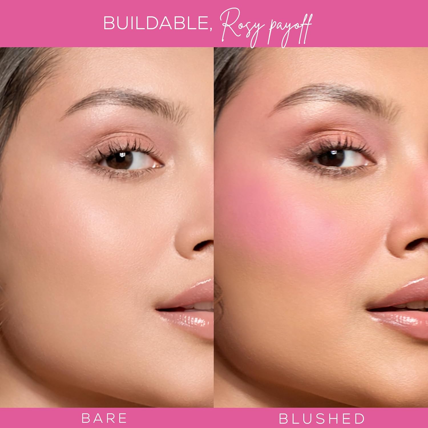 RENEE You Are Blushing Powder Blush With Matte Finish | Buildable, Rosy Payoff, Lightweight, Long-Lasting Formula | With Grapeseed oil, Olive oil & Vitamin E - Pink Whisper | 5.5g