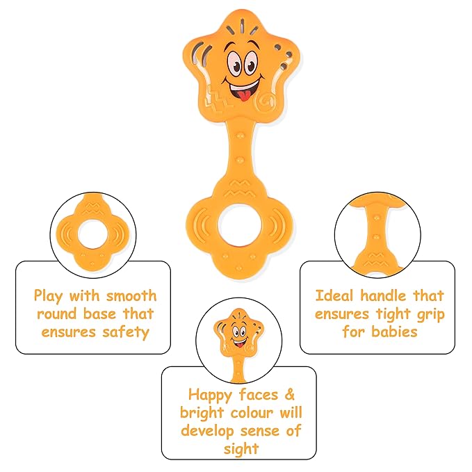 Ratna's Colourful Rattle Set for Toddlers | Perfect Rattle Sets for Little Hands | Happy Baby Rattle Set 5 Pieces