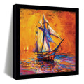 ArtX Colorfull Ship Oil Painting Big Canvas Painting
