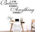 StickMe Anything is Possible Office Inspirational Quotes Wall Sticker -SM773