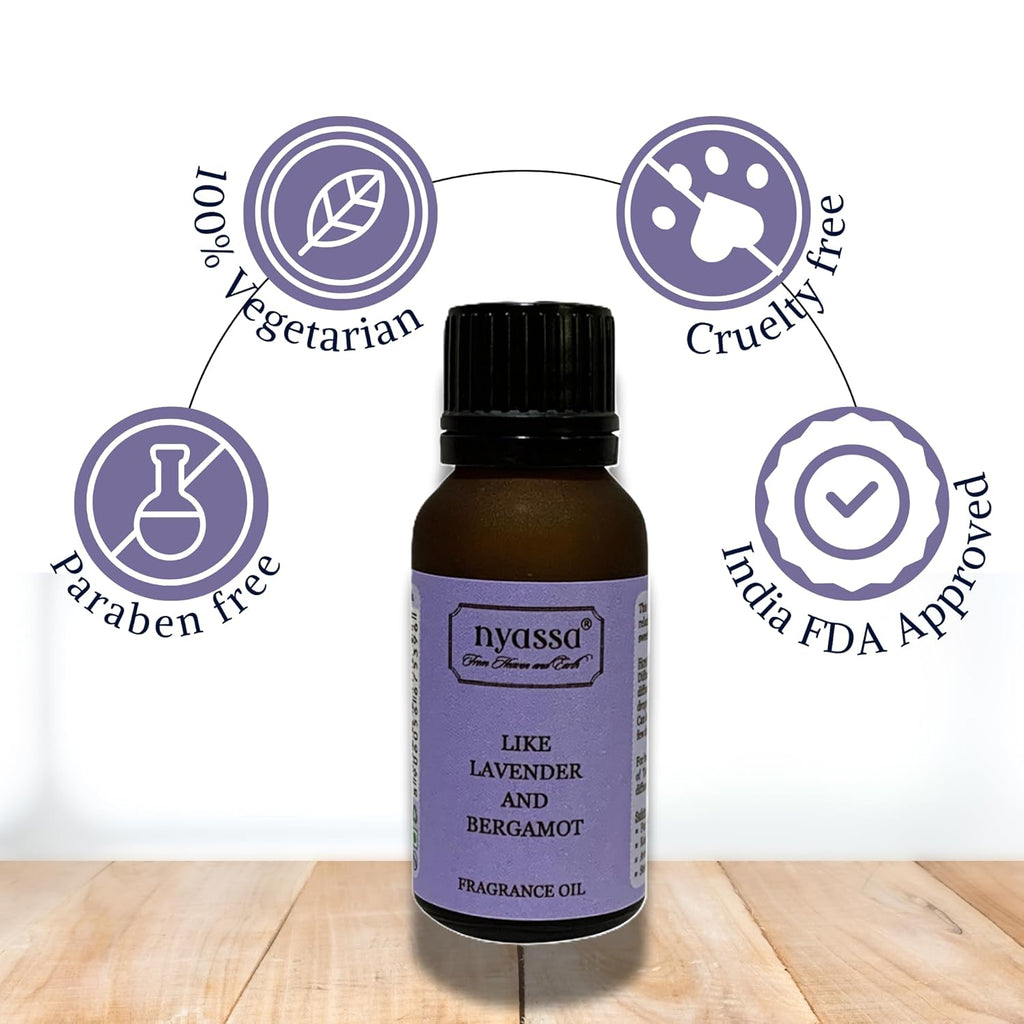 Nyassa Like Lavender and Bergamot Fragrance Oils for Men and Women - 20 Ml