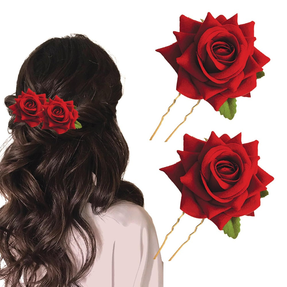 Red Rose Brooches