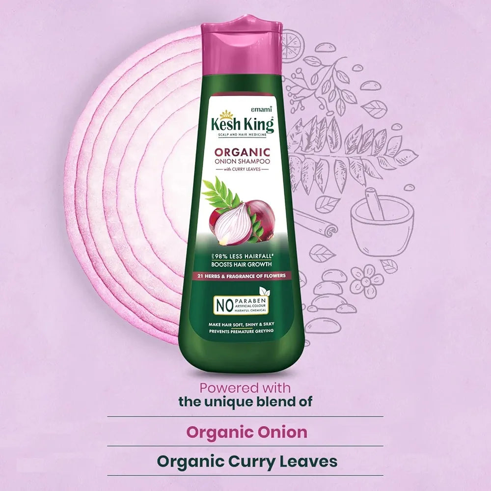 Kesh King Ayurvedic Onion Shampoo Reduces Hairfall & Boost Hair Growth