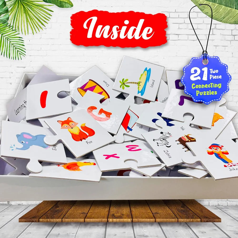 Hello Friend Alphabet Learning Jigsaw Puzzle Connecting 2-Piece  for Kids, Childrens and Toddlers Early Learning Educational