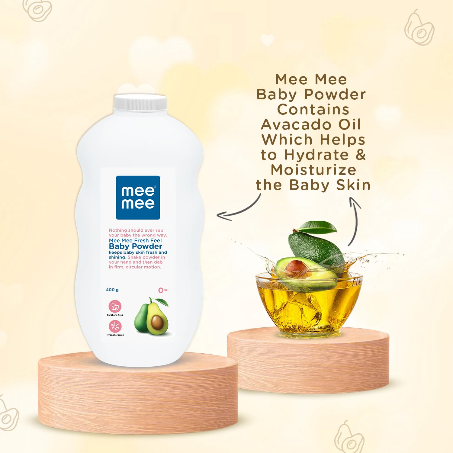 Mee Mee Newborn-Friendly Talcum Powder - 400 gms
