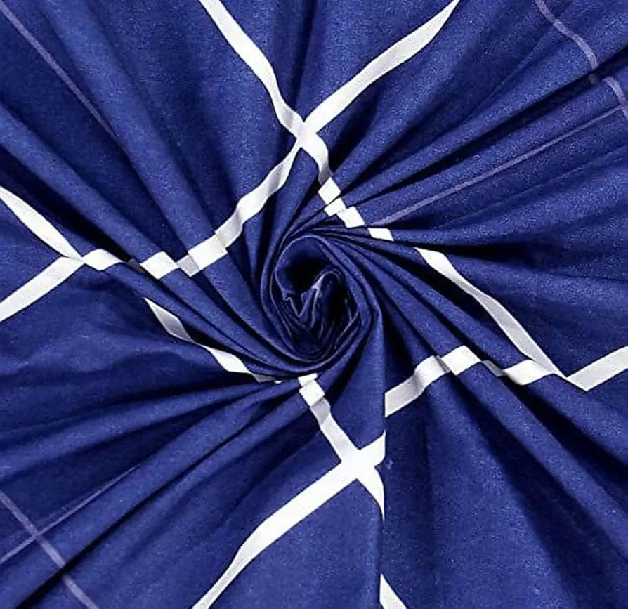 Homefab India 140 TC Microfiber Double Bedsheet with 2 Pillow Covers Royal Blue