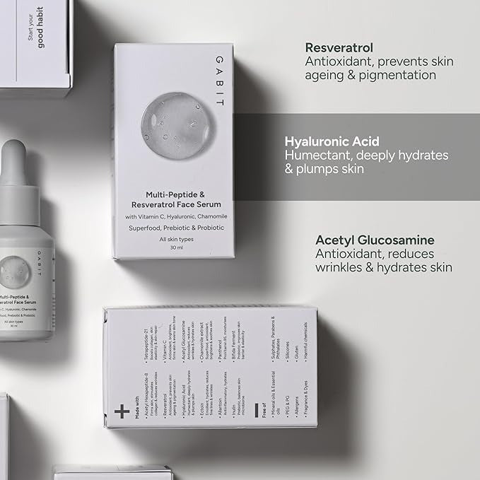 Gabit Multi-Peptide & Resveratrol Pro-ageing Serum - 30 ml