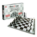 Kids Mandi Foldable Chess Board Set Black and White Chess Pieces