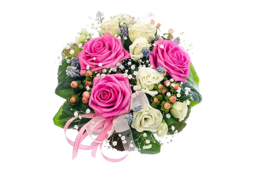 Artificial Flowers Purple Fake Roses Real Looking Foam Roses with Stem Purple