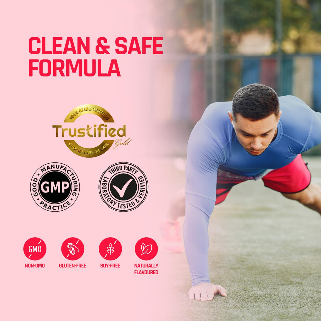 NATURALTEIN PURE 07 Natural Pre-Workout (Watermelon Flavour) 300 Grams | 200 mg Natural Caffeine | 8 G Citrulline Malate | Clean Energy & Endurance | No Artificial Sweeteners & Preservatives,Powder