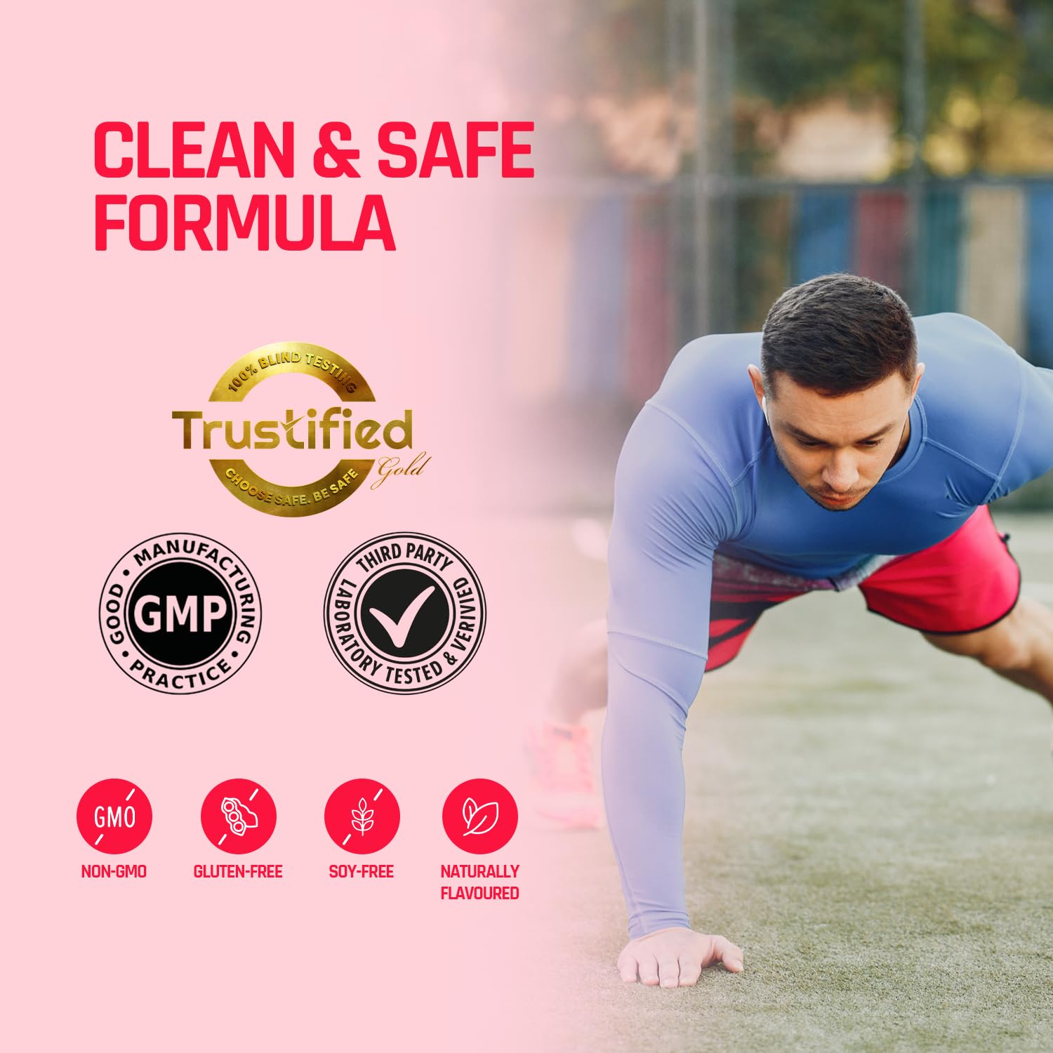 NATURALTEIN PURE 07 Natural Pre-Workout (Watermelon Flavour) 300 Grams | 200 mg Natural Caffeine | 8 G Citrulline Malate | Clean Energy & Endurance | No Artificial Sweeteners & Preservatives,Powder