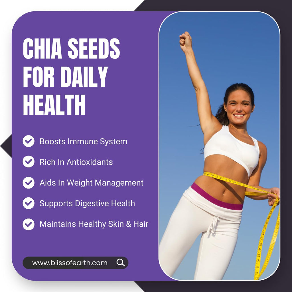 Bliss of Earth Chia Seeds 250 gm | Raw Superfood with Omega & Fiber | Natural Chia Seeds for Daily Nutrition & Wellness Support