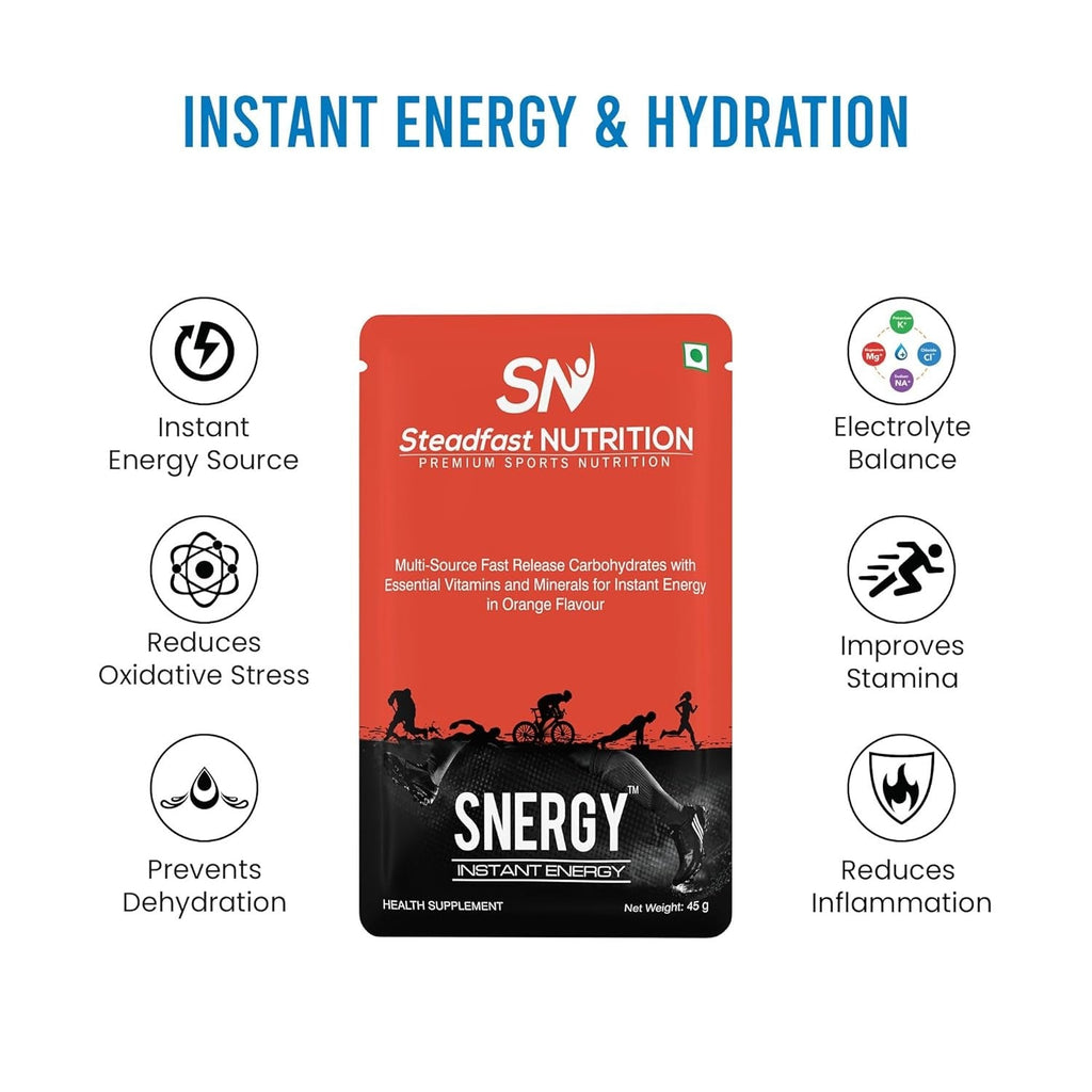Steadfast Nutrition Snergy Energy Drink - 45 gms Each (6 Sachets)