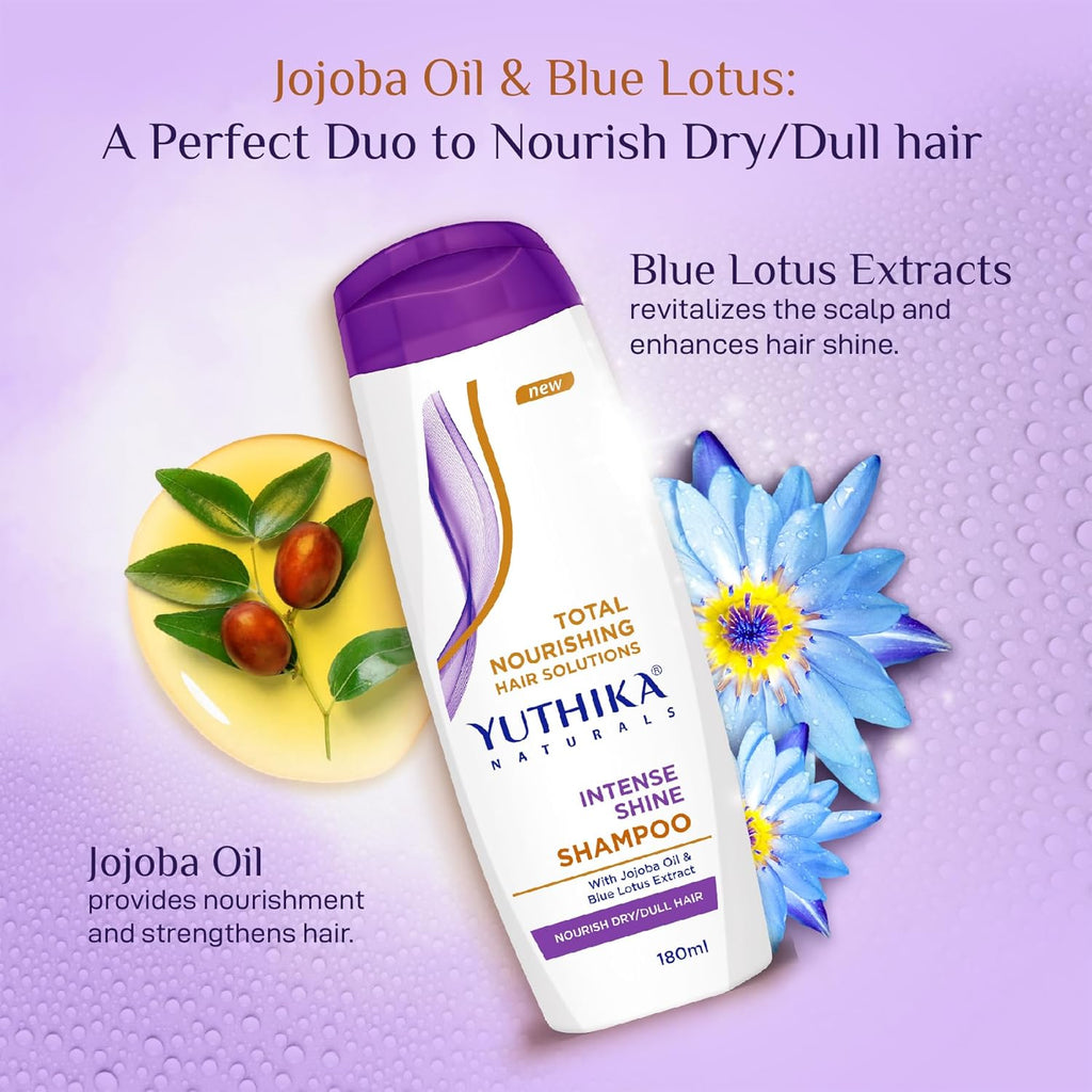 Yuthika Naturals Intense Shine Shampoo Total Nourishing - Each 180 ml Pack Of 2
