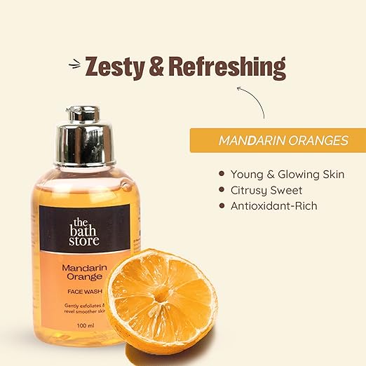 The Bath Store Mandarin Orange Face Wash for Women & Men - 100 ml