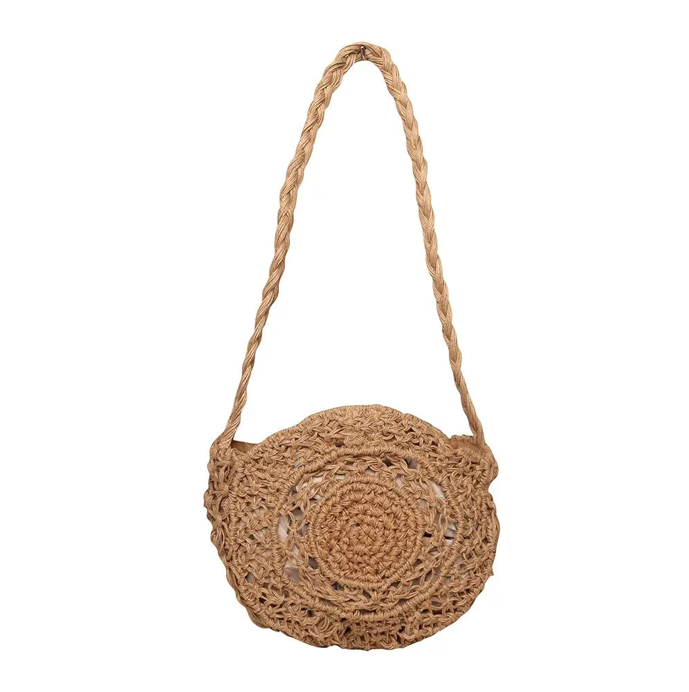 Astrid Handmade Macrame Flap Over Sling Bag For Girls And Women Colour Beige