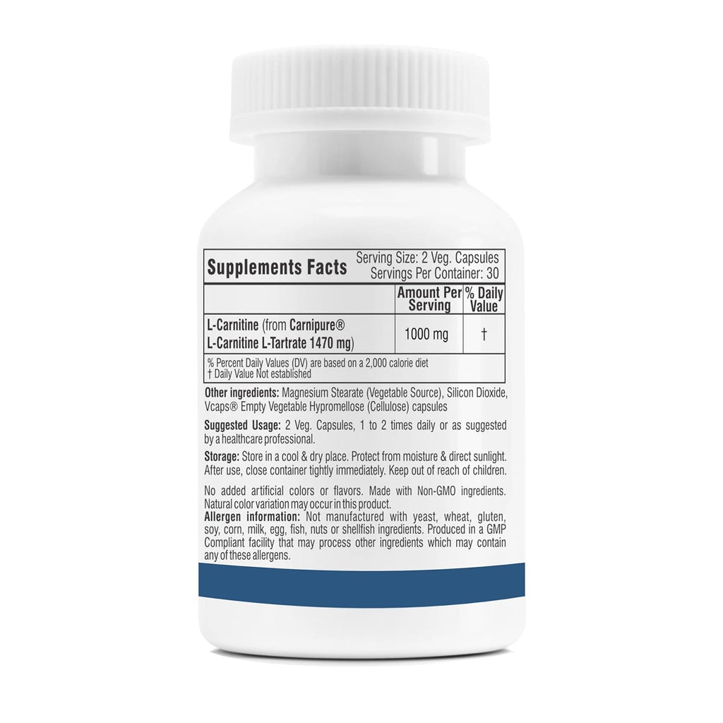 TrexgenicsÂ® CARNITREX 735 - CARNIPURE (Lonza, Switzerland) L-Carnitine L-Tartrate 735mg, Fat Metabolism, Energy, Endurance & Performance Boost Advanced formula (60 Veg. Capsules)